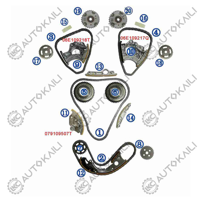 مجموعة سلسلة التوقيت لـ AUDI / VW S5 8F7 CAKA 245KW 3.0T 08-11 06E109465BC 108L