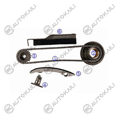 كيت سلسلة توقيت بلاستيك PA66 / PA46 لـ L200 4WD الديزل 4M40T 2.8L 03-06