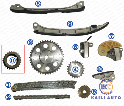 طقم سلسلة التوقيت لـ MAZDA CX-5 KE 6 stufenheck GJ.GH 6 Kombi GJ.GH 2.2 D AWD 12-18 SH02-12-201 108L SH01-14-151 58L