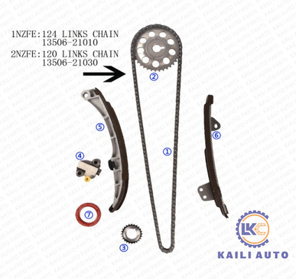 TOYOTA COROLLA حزام التوقيت المتغير 13506-21010 124L 13540-21010 سلسلة توقيت المحرك