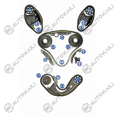 مجموعة سلسلة التوقيت لـ AUDI / VW AUDI A4 B8 ((8K2) CAPA/CCLA/CCWA 3.0T 07-12 059109229J 106L