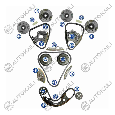 مجموعة سلسلة التوقيت لـ AUDI / VW CALA / CALB AUDI A4L QUATTRO 195KW 3.2FSI 07-10/A5 8T3 Quattro 195KW 3.2L 06E109465BC 108L
