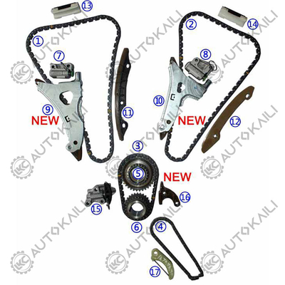 مجموعة سلسلة التوقيت لـ MERCEDES-BENZ الفئة C W205/A205 M276 3.0T 10-12 A2760500817 8*120L