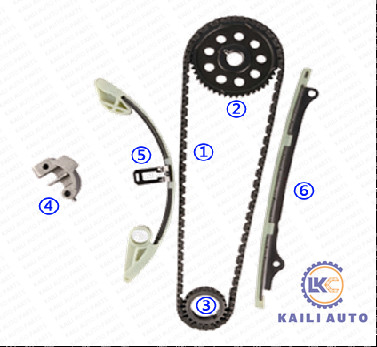 مجموعة سلسلة التوقيت لهوندا جاز MK2 سيفيك هيبيرد Engine L13A1 1.3L 14401-PWA-004 9 * 126L 14211-PWA-000