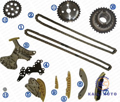 طقم سلسلة التوقيت لـ VW Beetle Jetta Rabbit 2.5L S L5 GAS 06-08 07K109120A 94L 07K109231A 84L